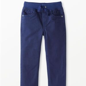 Hanna Andersson Girls Blue Slim Fit Twill Pull On Pants Size 10